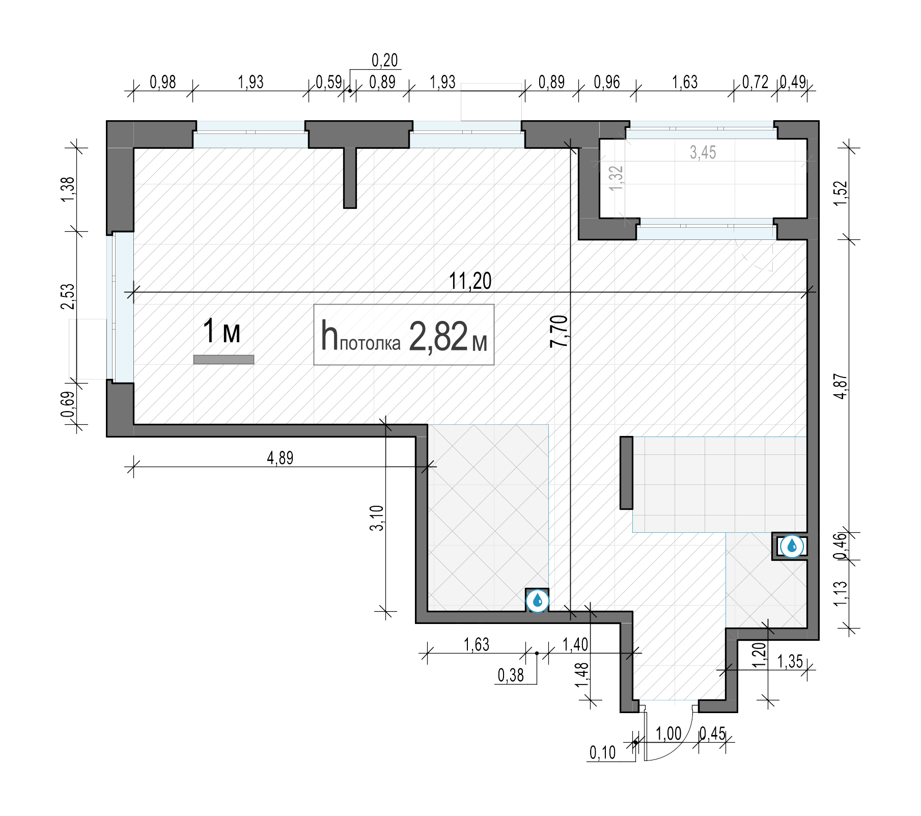 3 комн. квартира, 67.4 м², 2 этаж 