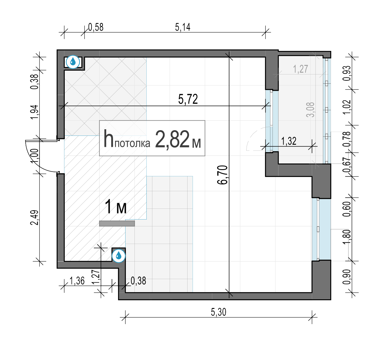 2 комн. квартира, 41.6 м², 10 этаж 