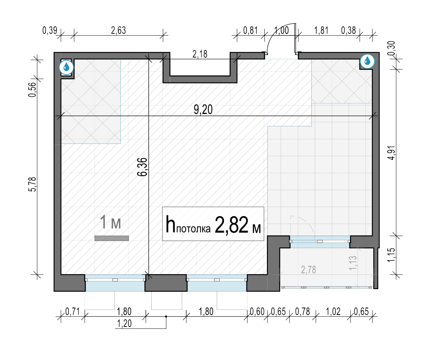 2 комн. квартира, 52.6 м², 2 этаж 