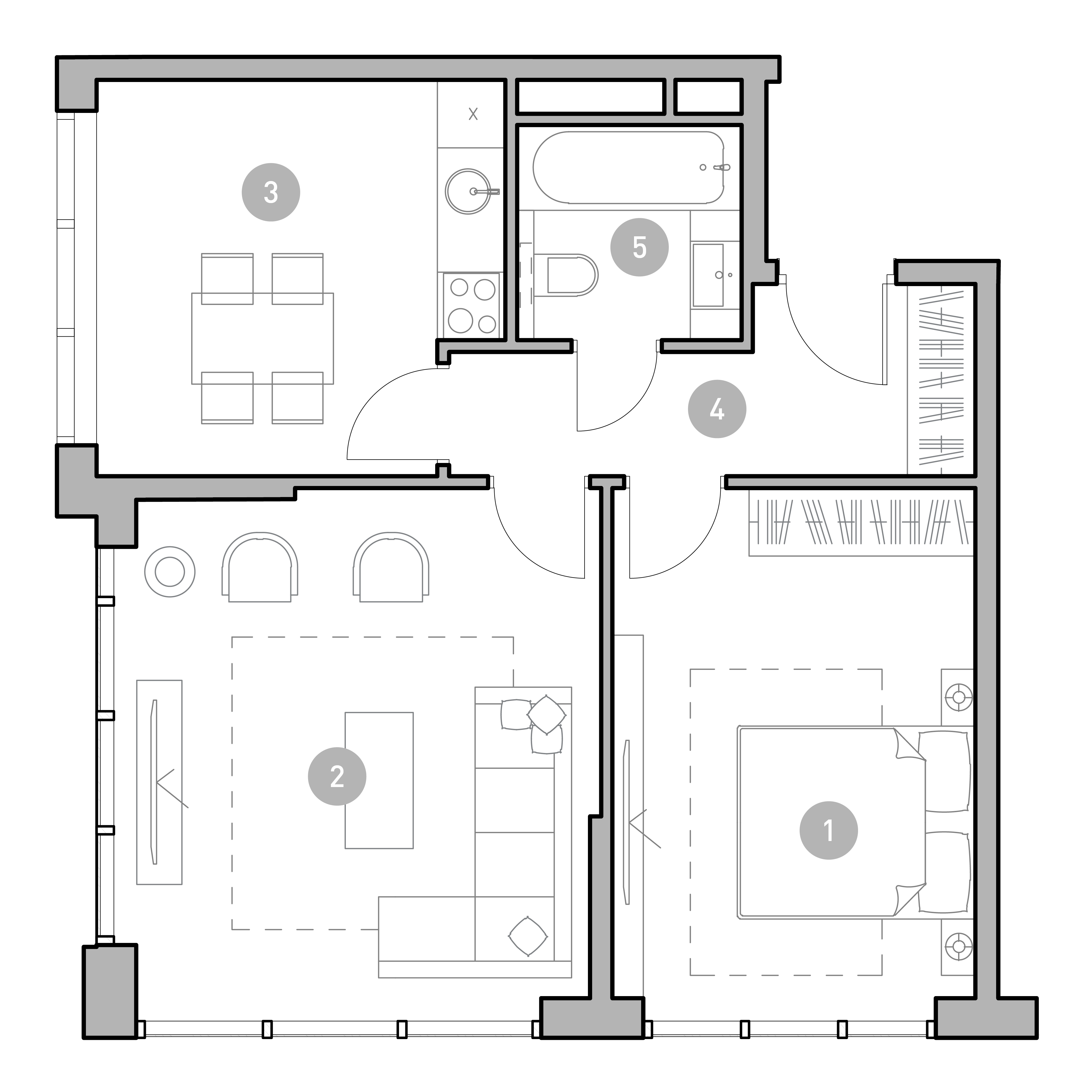 2 комн. квартира, 55.4 м², 12 этаж 