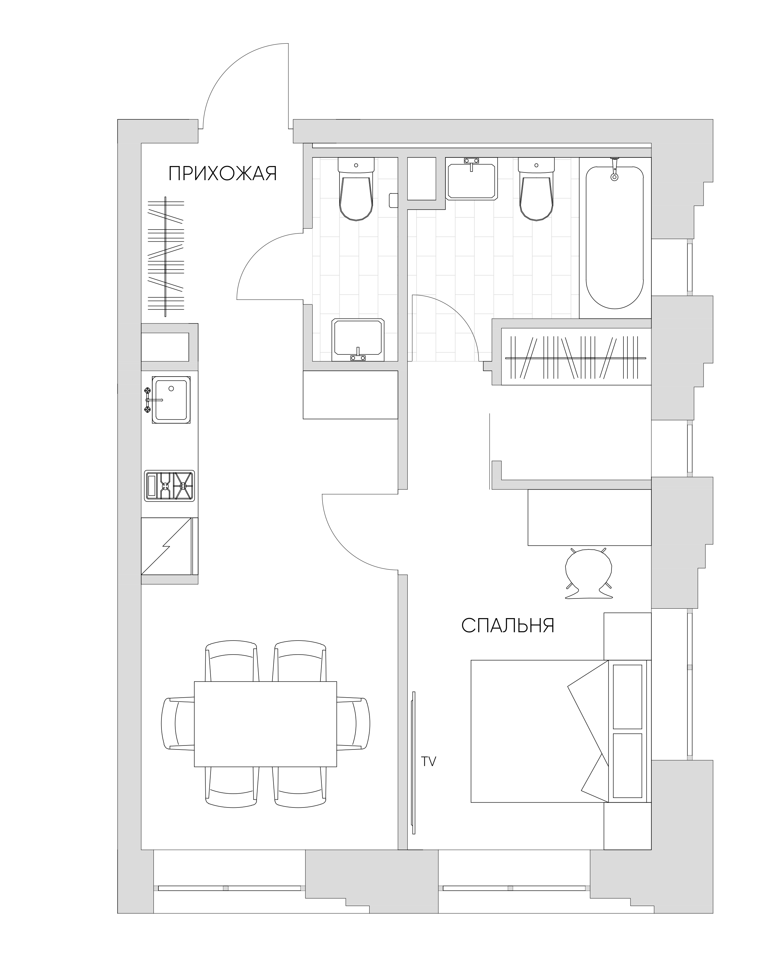 1 комн. квартира, 37.3 м², 6 этаж 