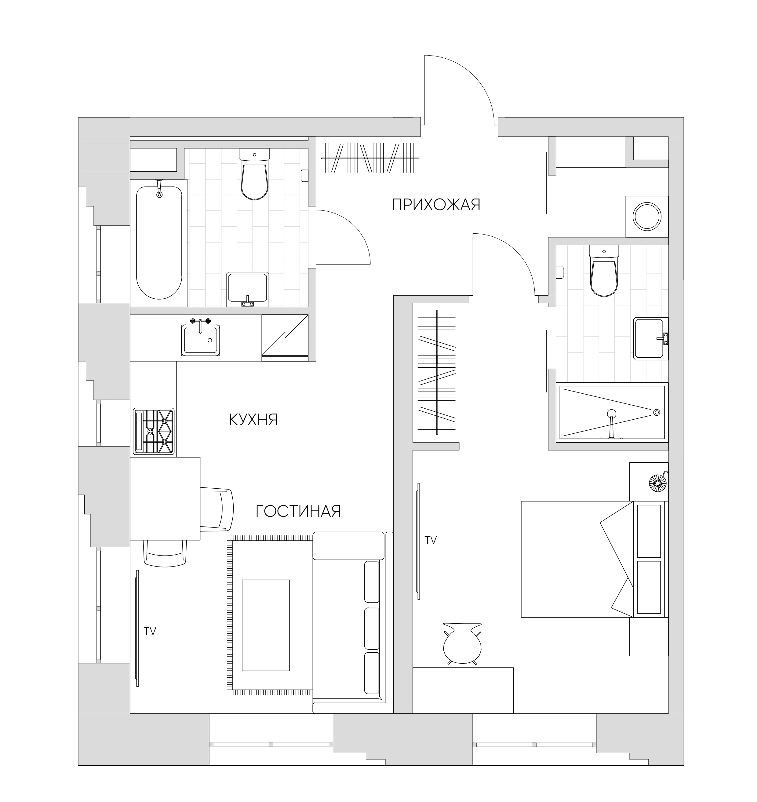 2 комн. квартира, 48.1 м², 9 этаж 