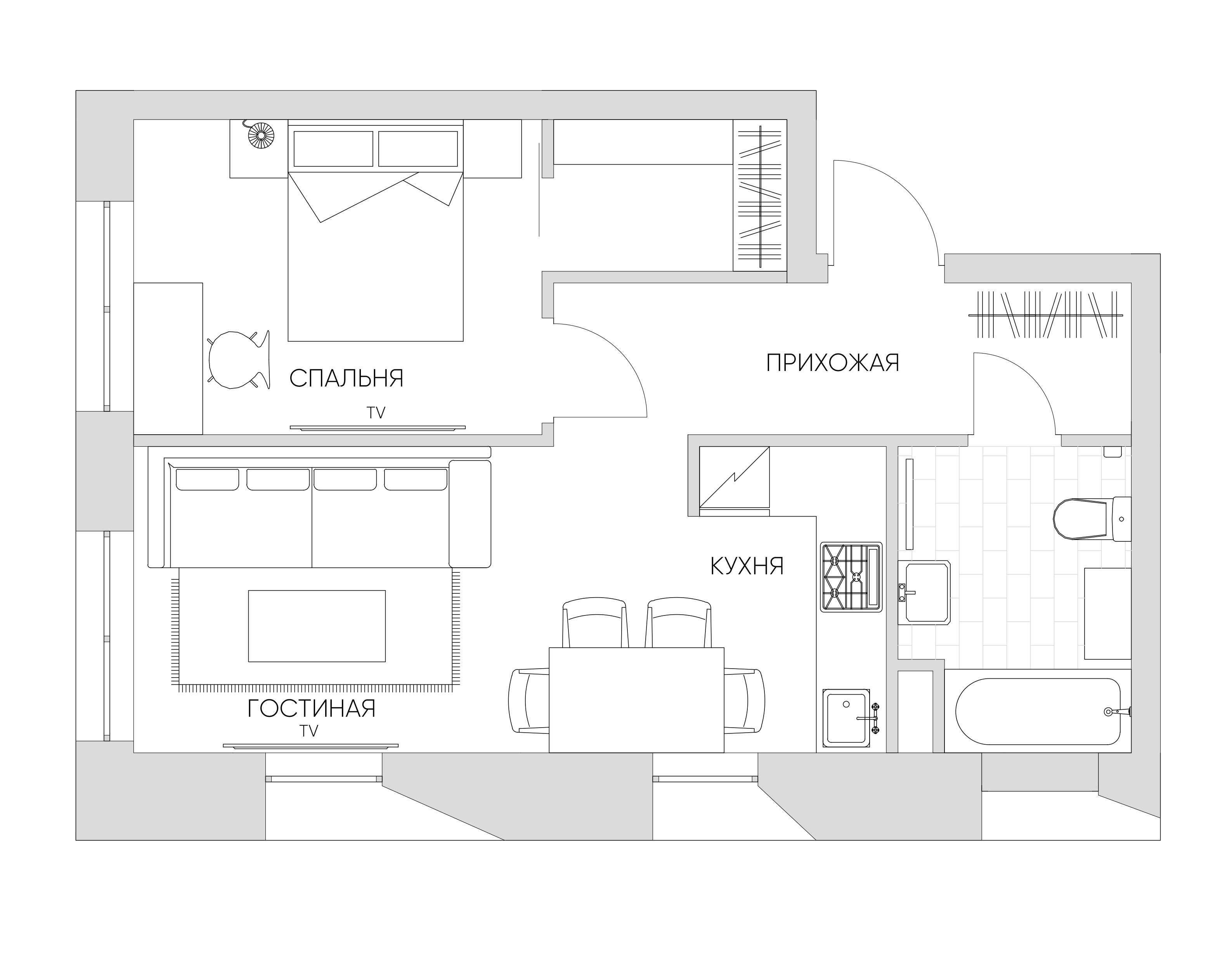 1 комн. квартира, 40.4 м², 17 этаж 