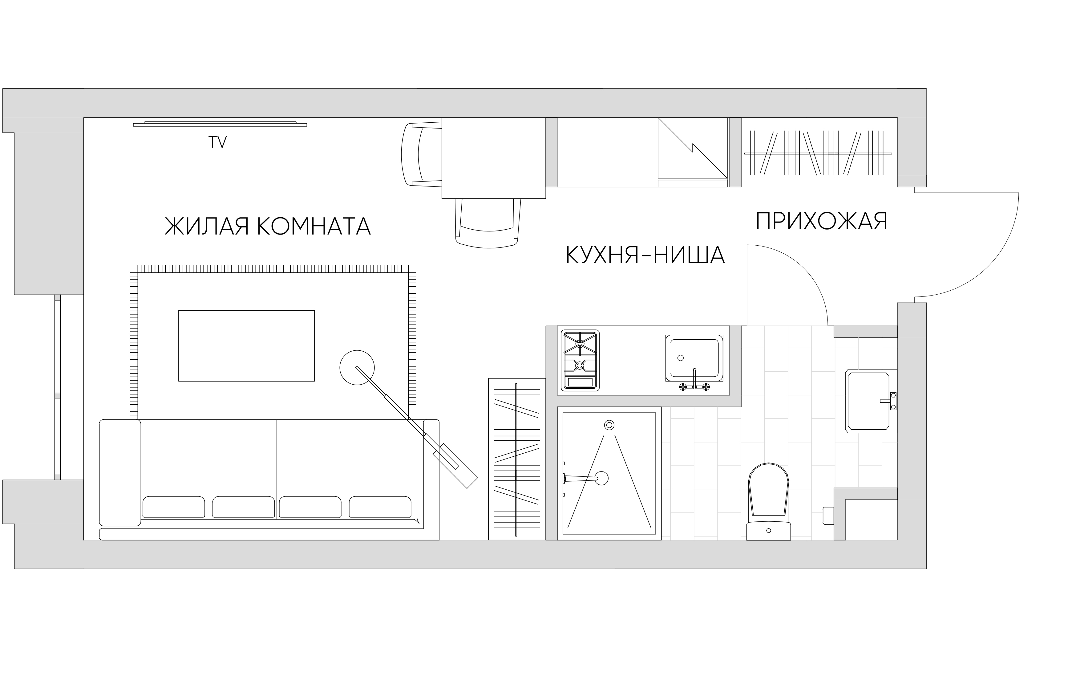 студия, 24.8 м², 8 этаж 