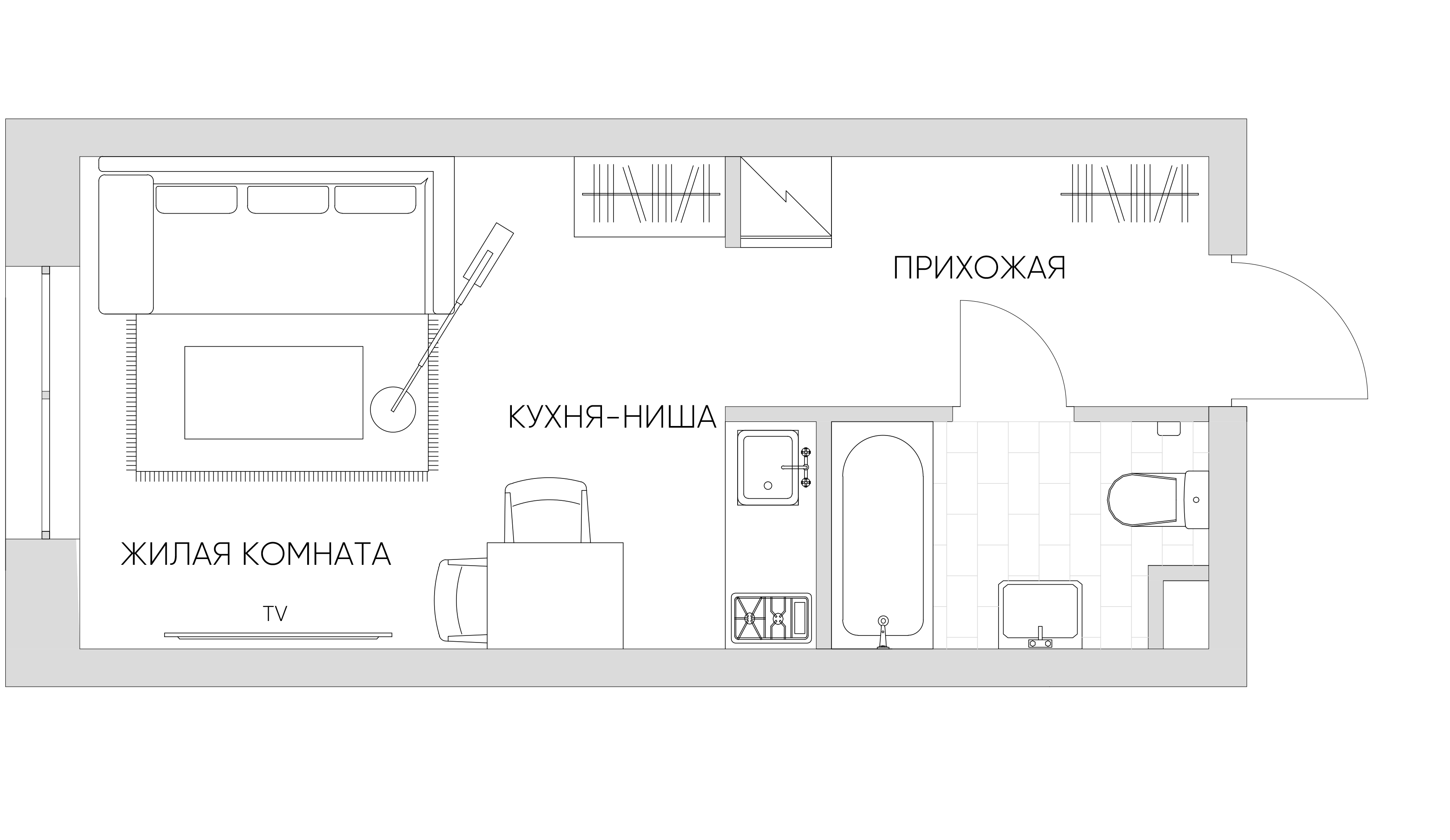 студия, 23.5 м², 4 этаж 