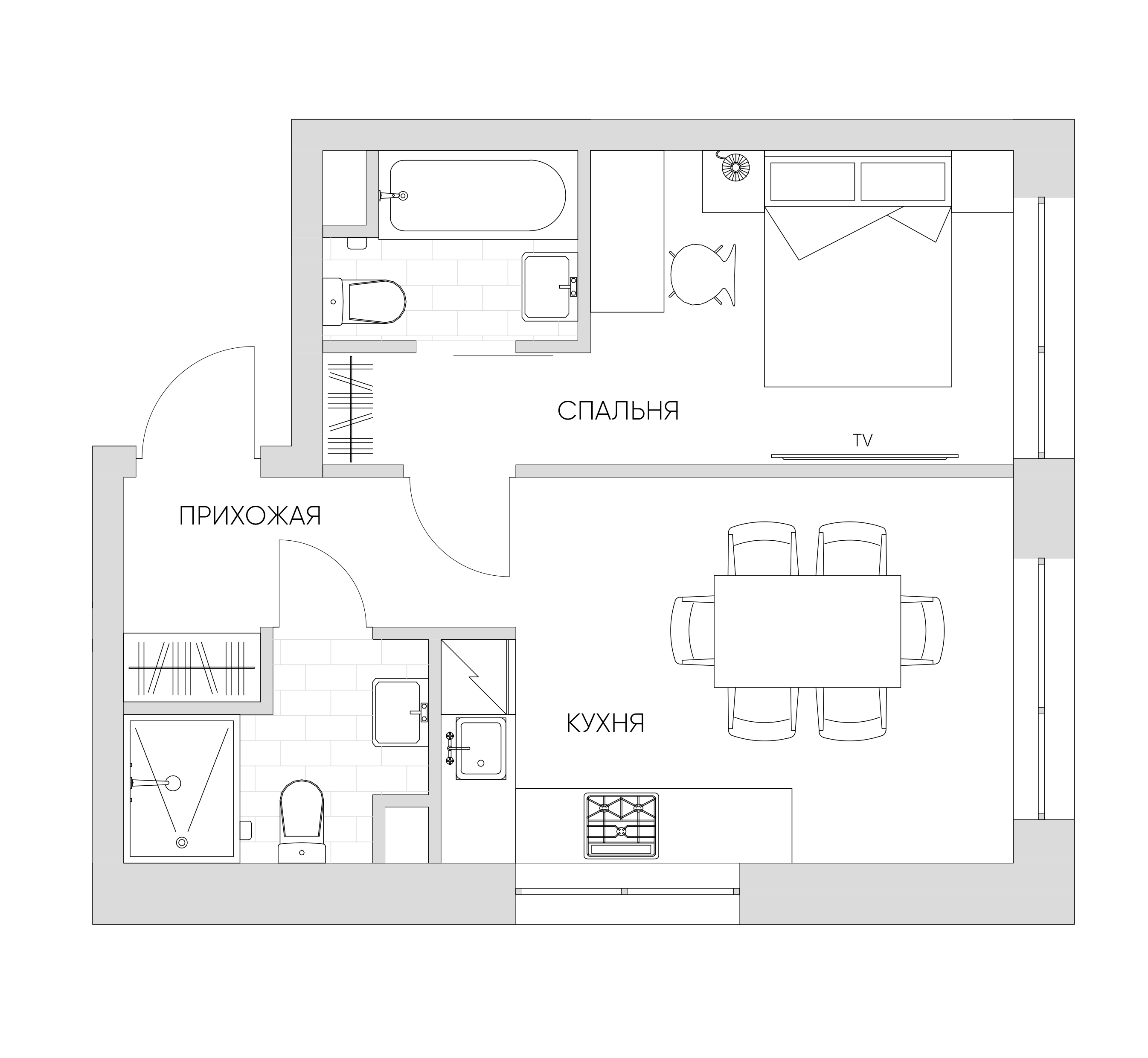 1 комн. квартира, 34.7 м², 19 этаж 