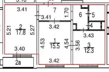 2 комн. квартира, 59.1 м², 11 этаж 