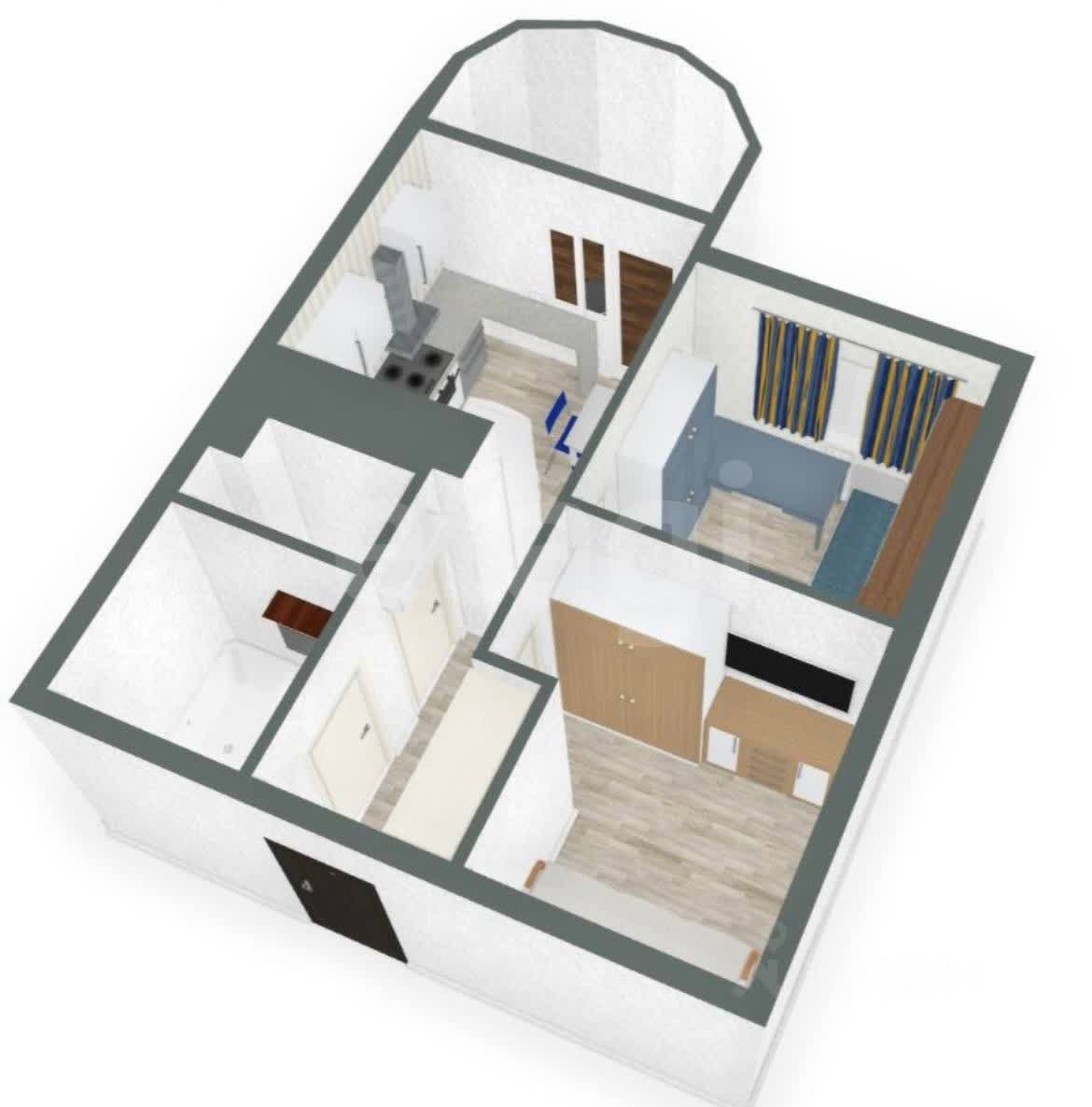 2 комн. квартира, 30.9 м², 15 этаж 