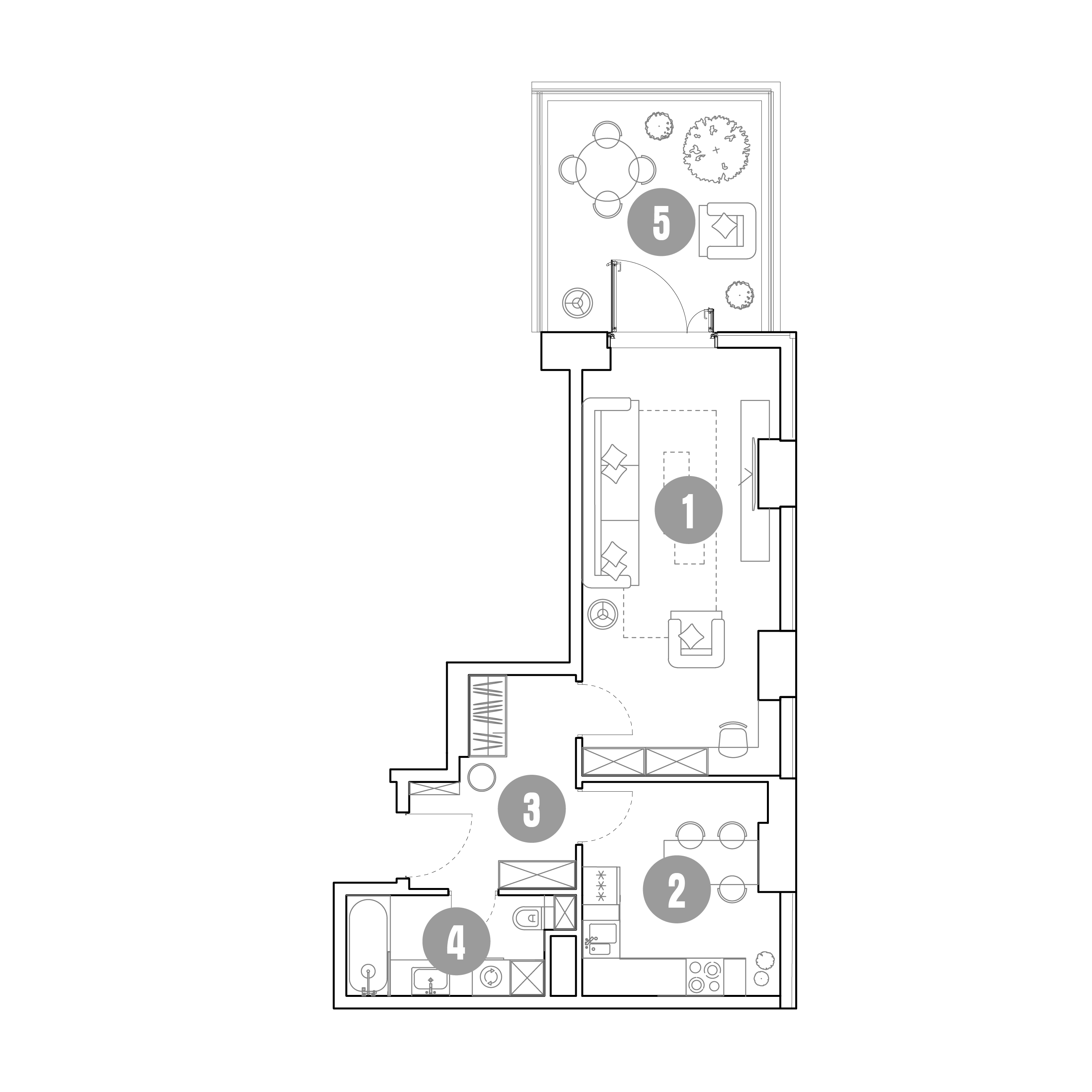 1 комн. квартира, 56 м², 3 этаж 