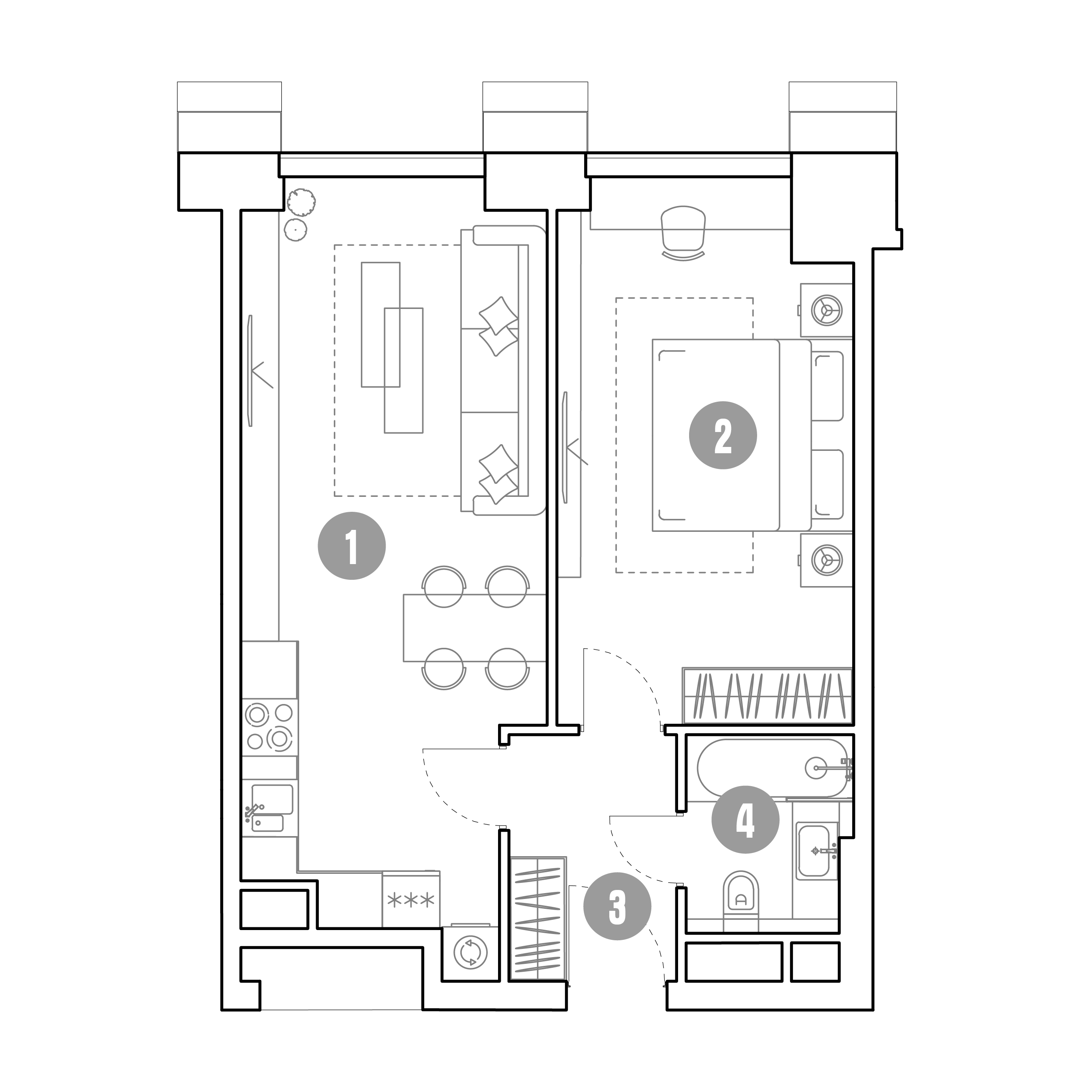 2 комн. квартира, 48.6 м², 4 этаж 