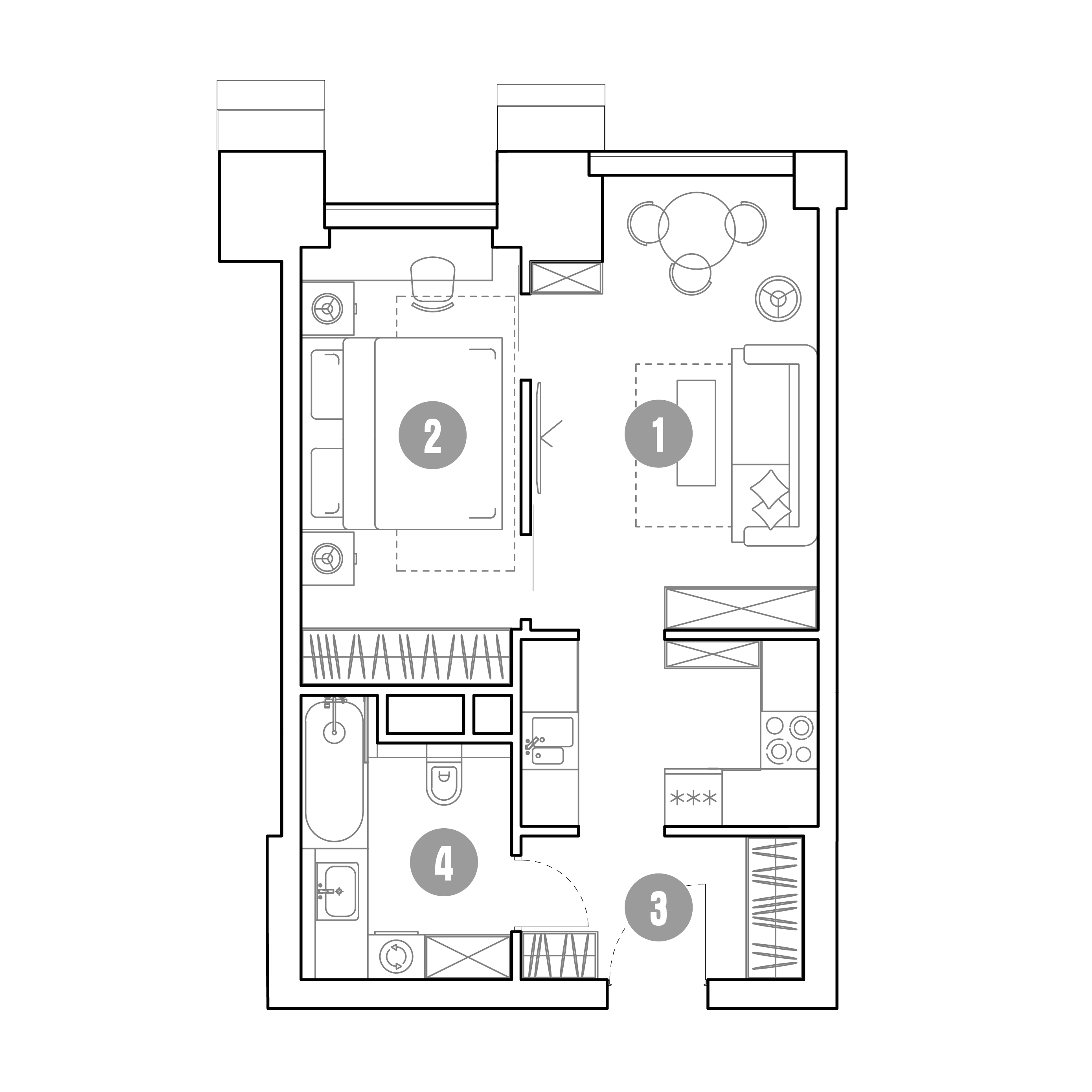 2 комн. квартира, 40.8 м², 4 этаж 