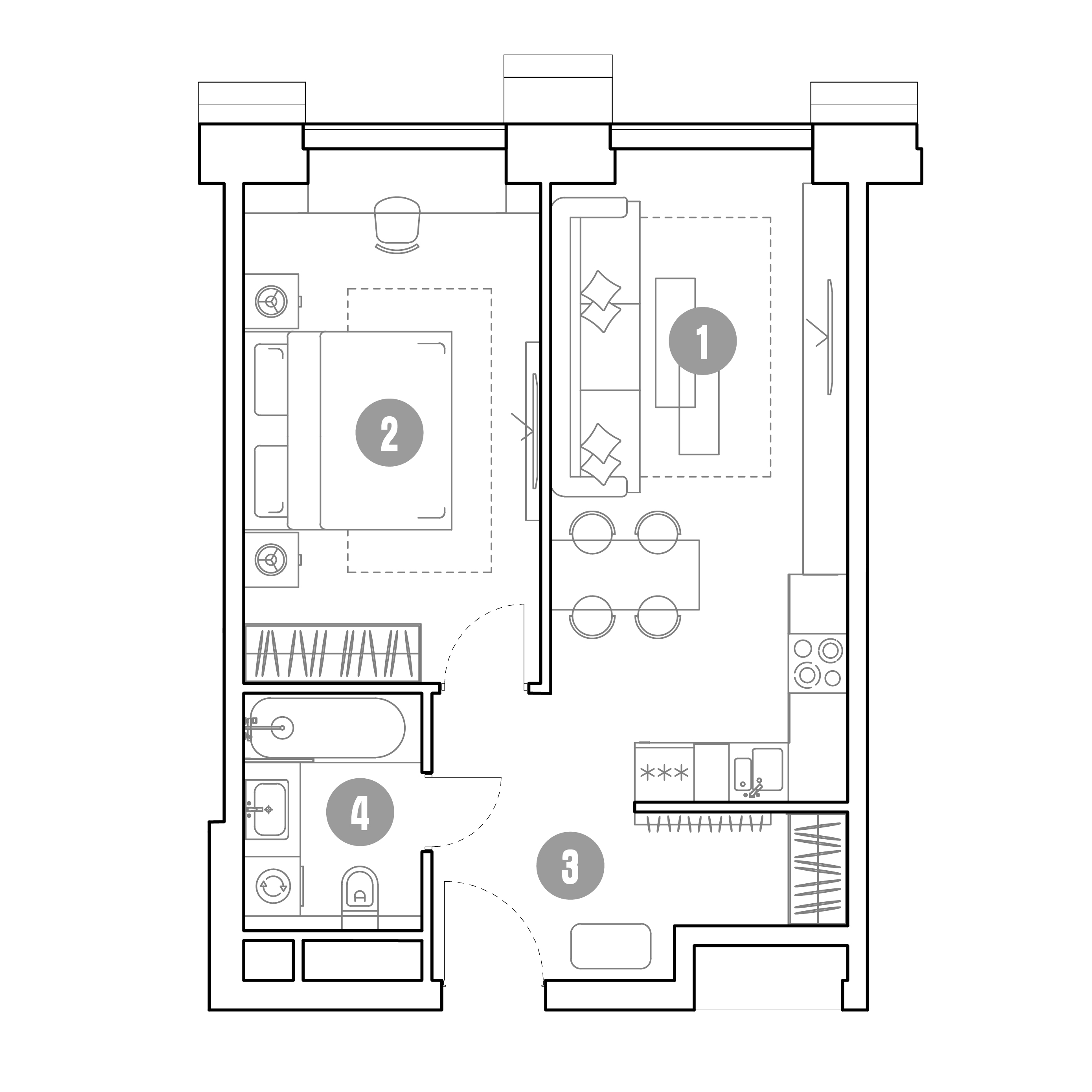 2 комн. квартира, 47.1 м², 4 этаж 
