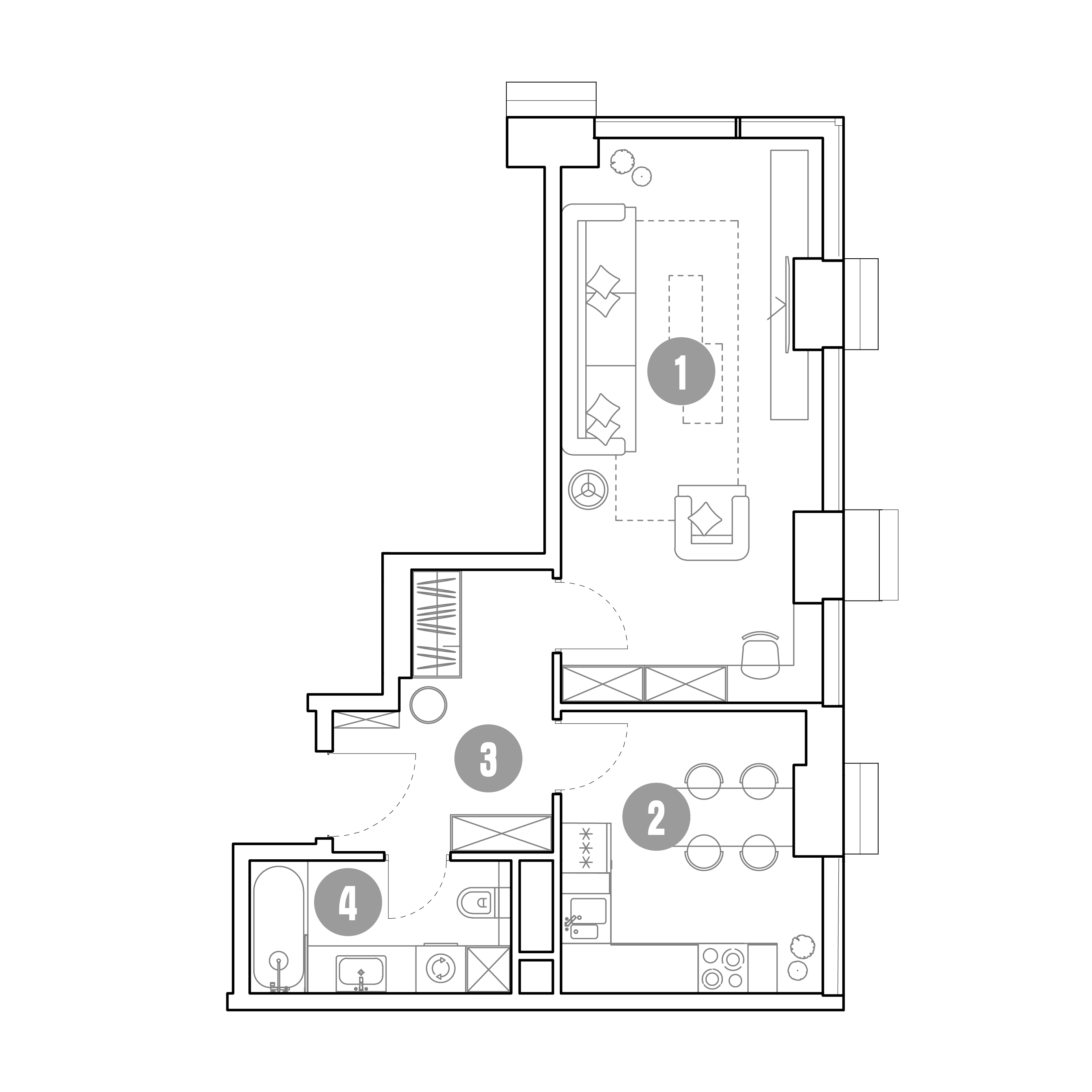 1 комн. квартира, 43.7 м², 29 этаж 