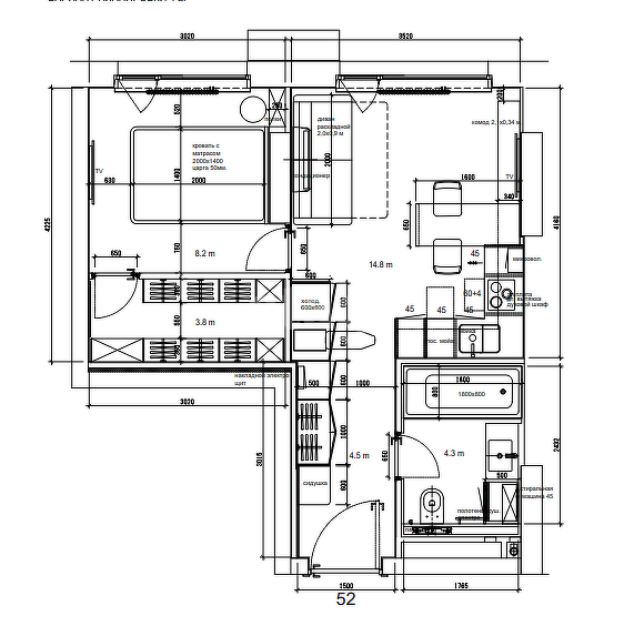 1 комн. квартира, 37.2 м², 7 этаж 