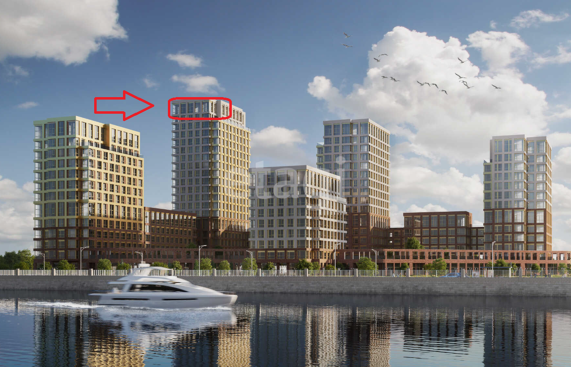 3 комн. квартира, 95.3 м², 20 этаж 