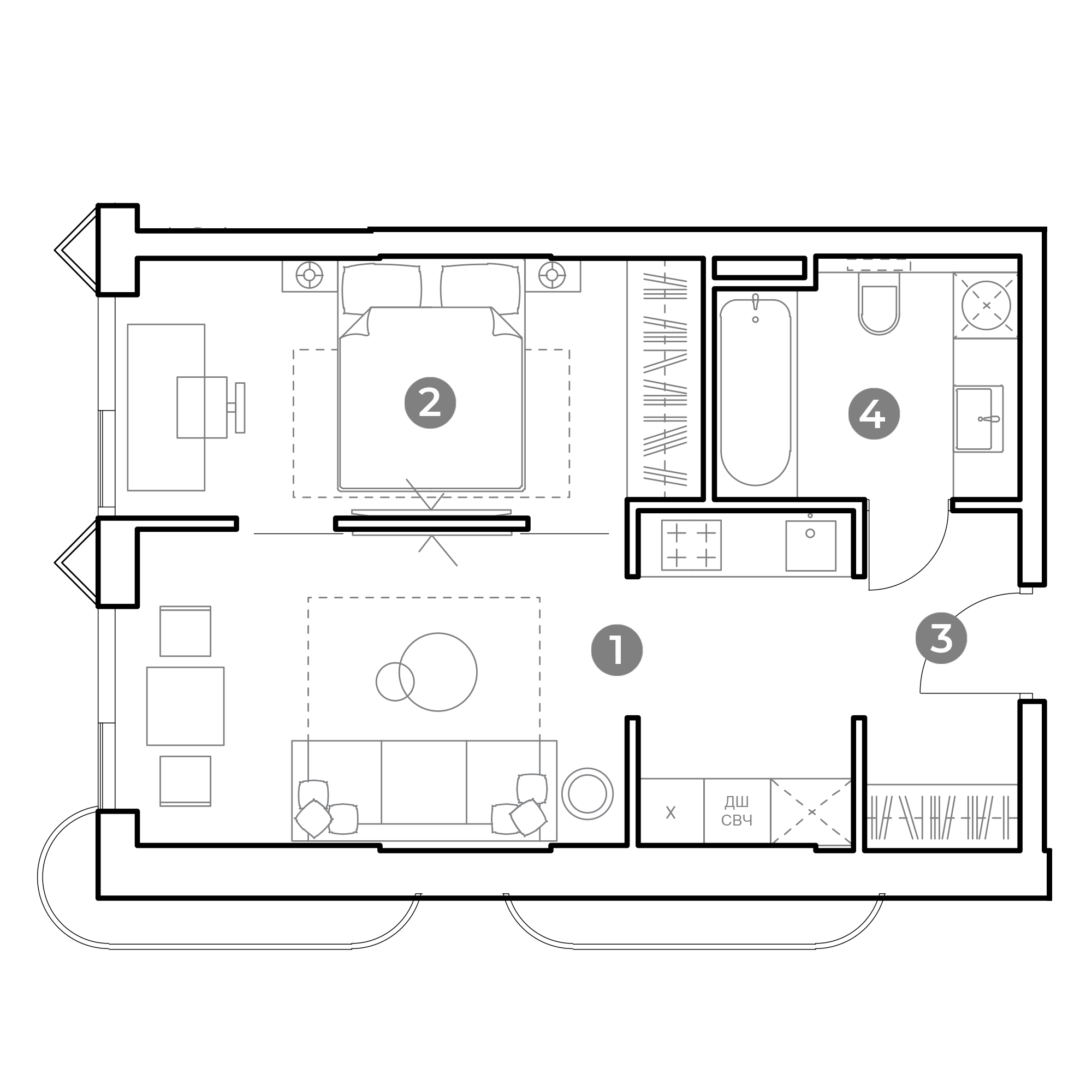 2 комн. квартира, 42.6 м², 8 этаж 