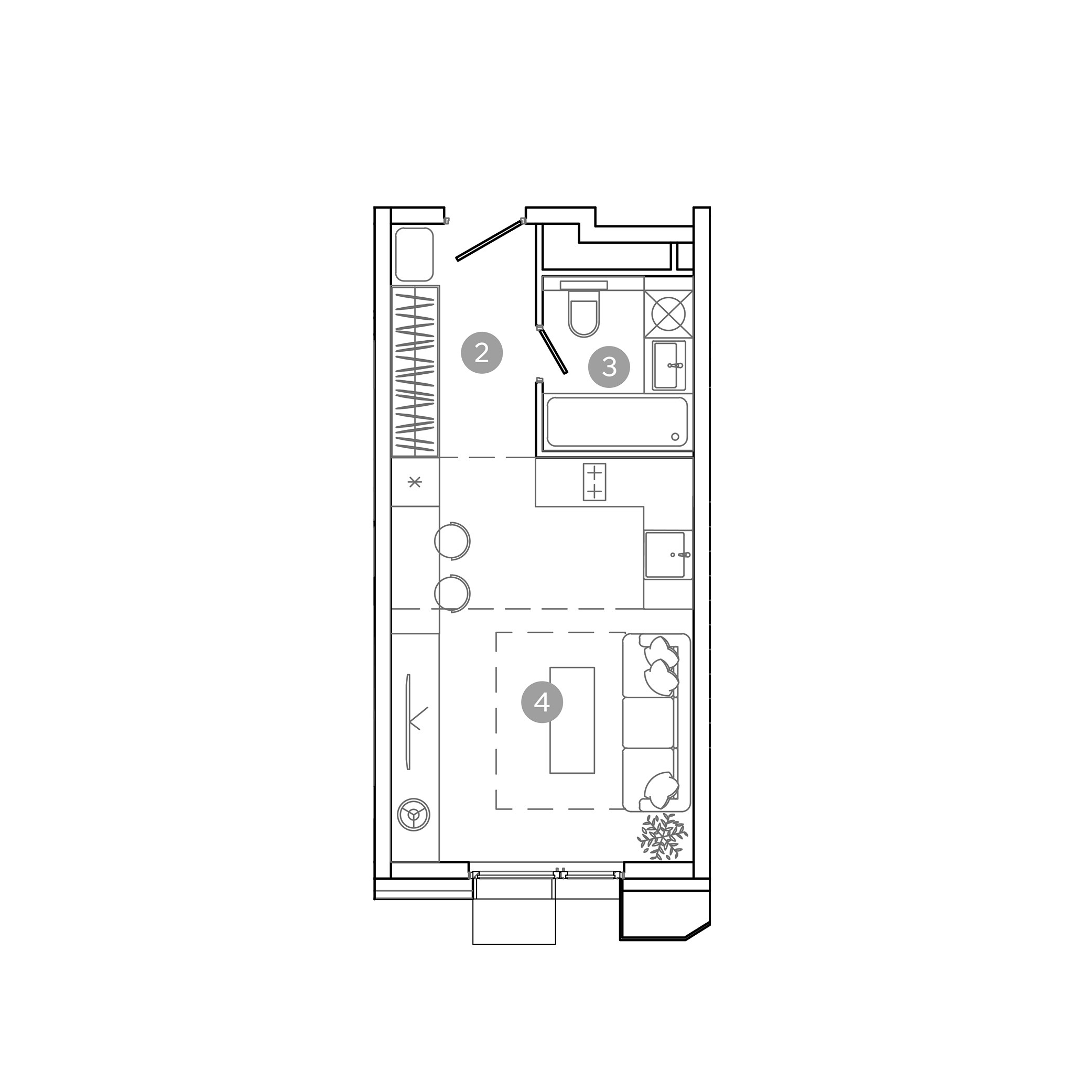 студия, 27.9 м², 3 этаж 