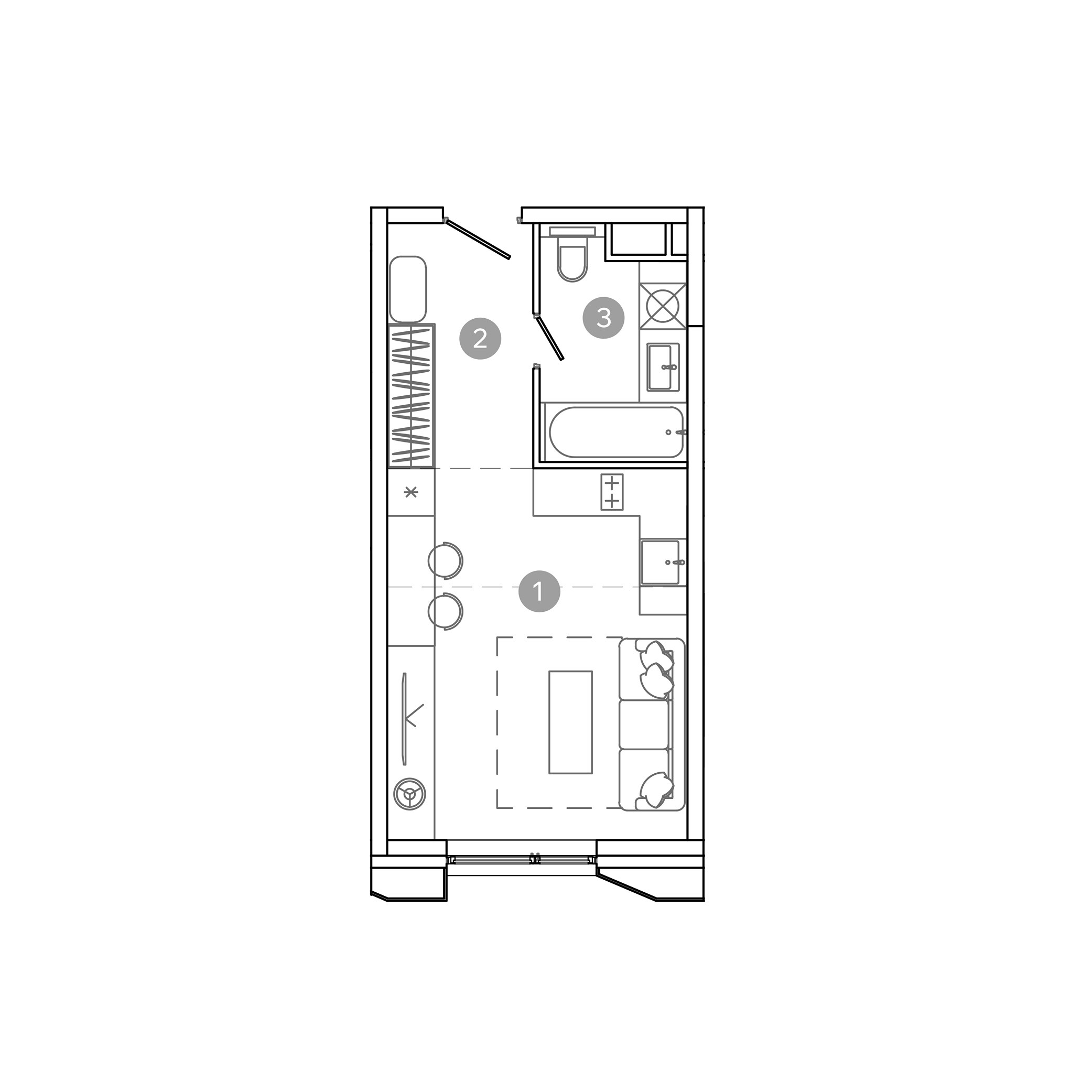 студия, 28.4 м², 5 этаж 