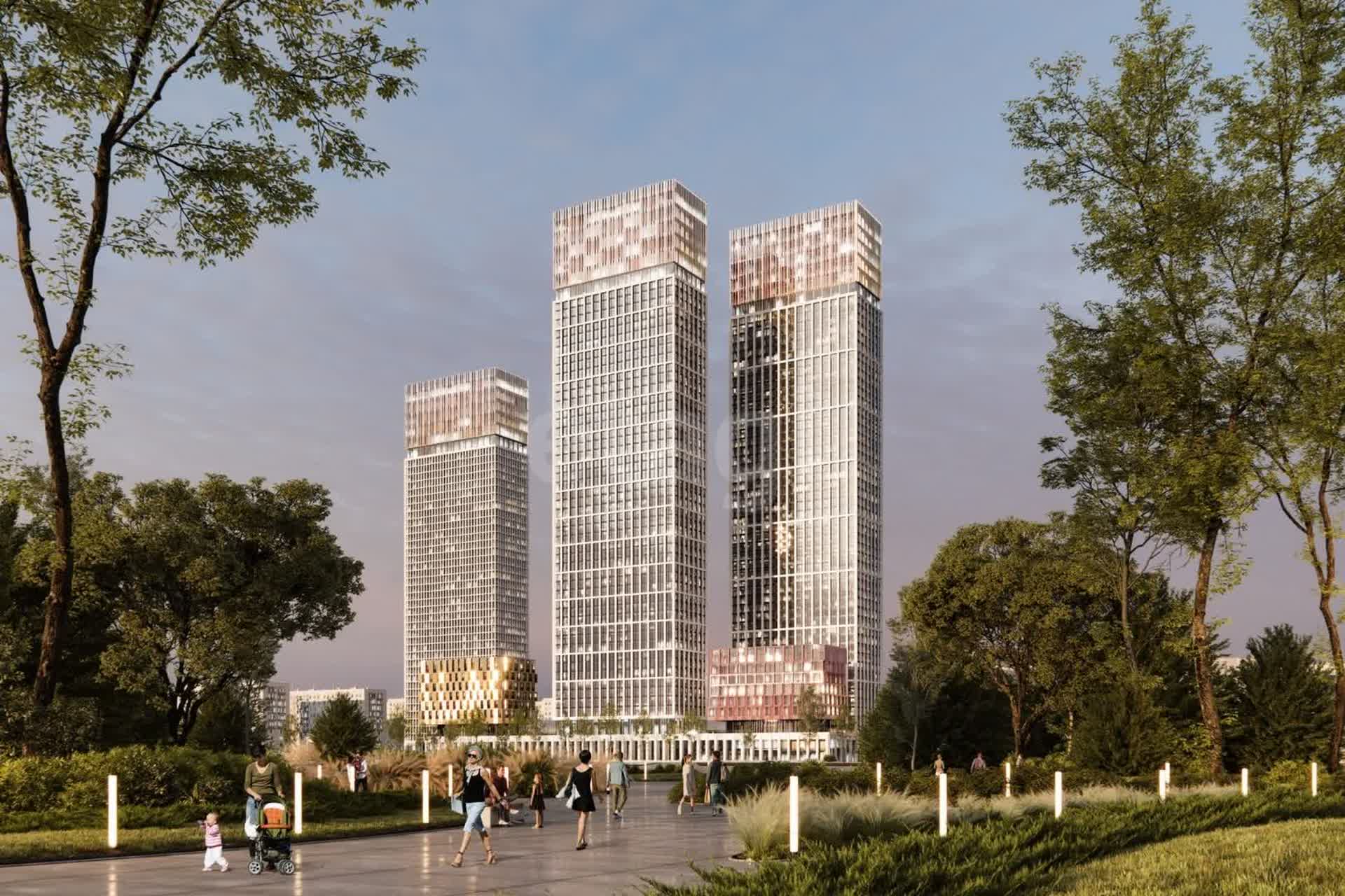 3 комн. квартира, 85.7 м², 34 этаж 