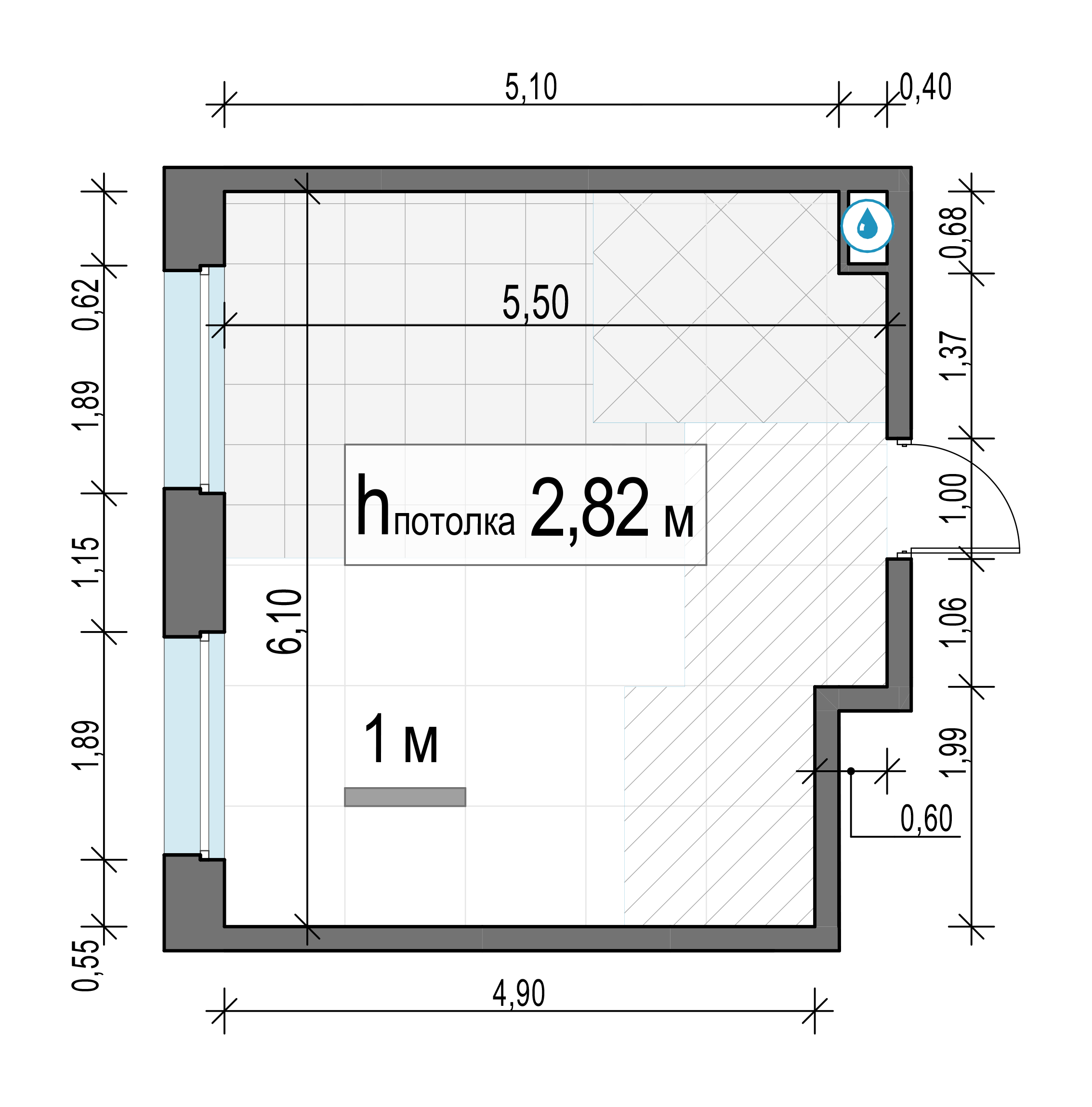 1 комн. квартира, 31 м², 11 этаж 
