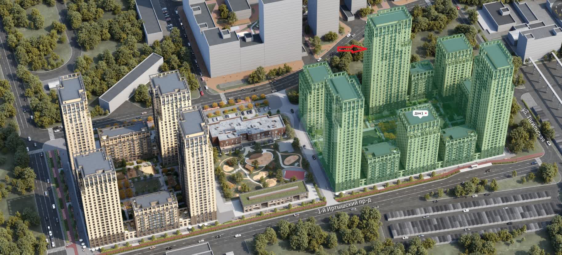 студия, 28.6 м², 17 этаж 