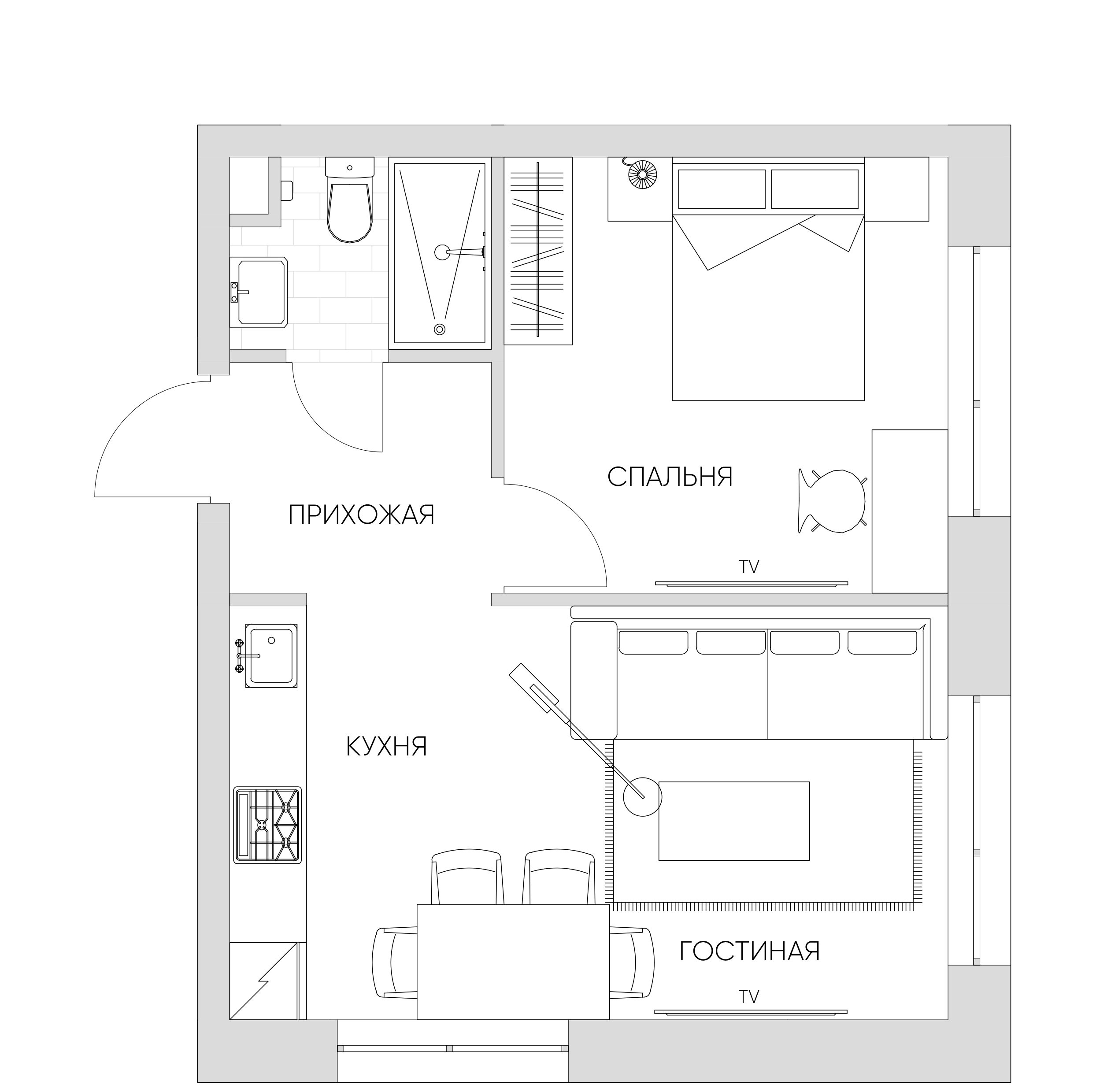 1 комн. квартира, 36.5 м², 19 этаж 