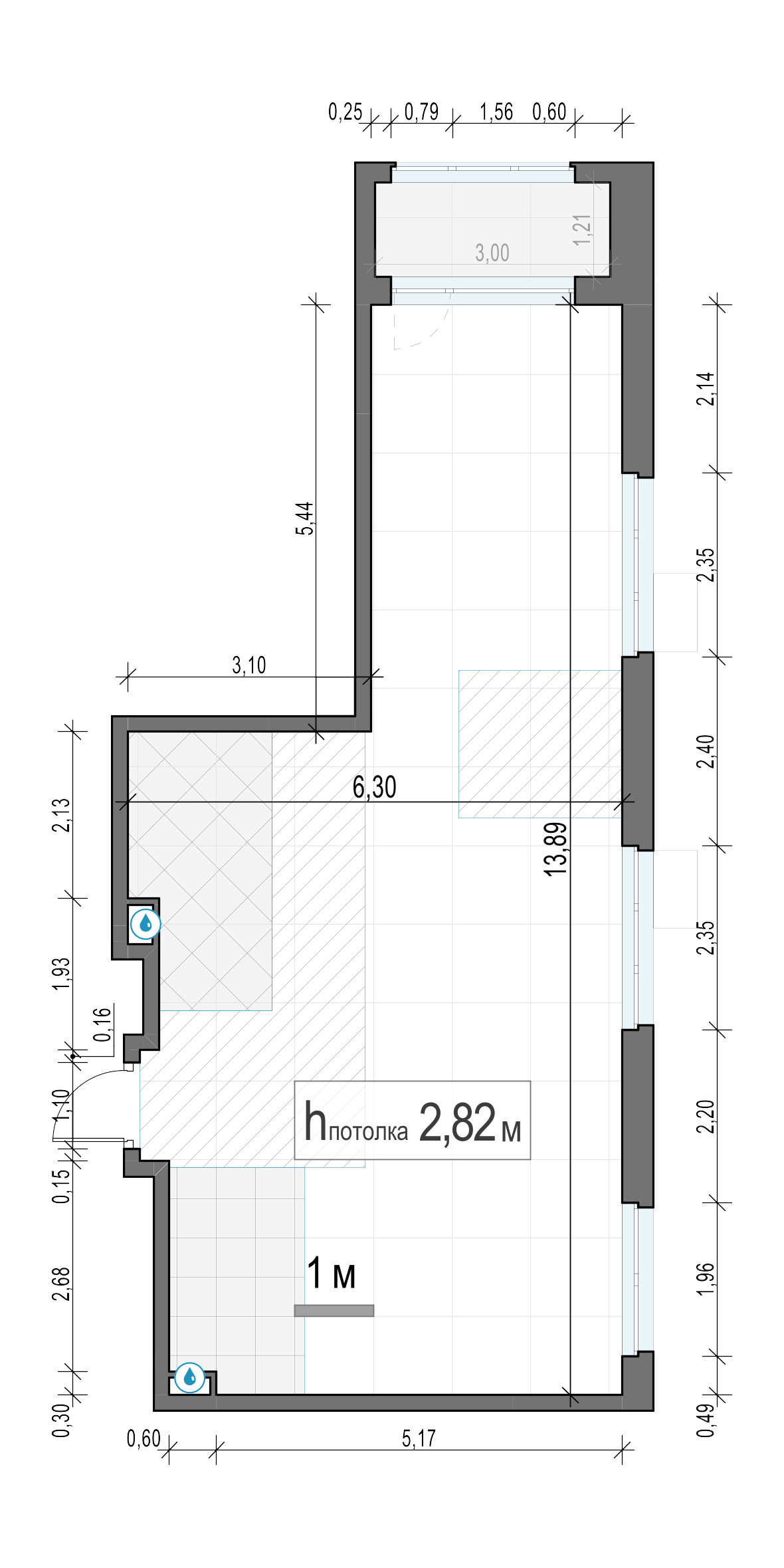 3 комн. квартира, 67.6 м², 13 этаж 