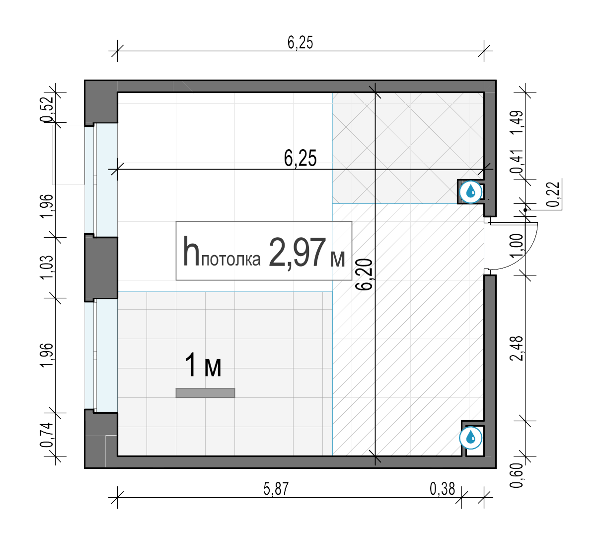 1 комн. квартира, 37.3 м², 17 этаж 