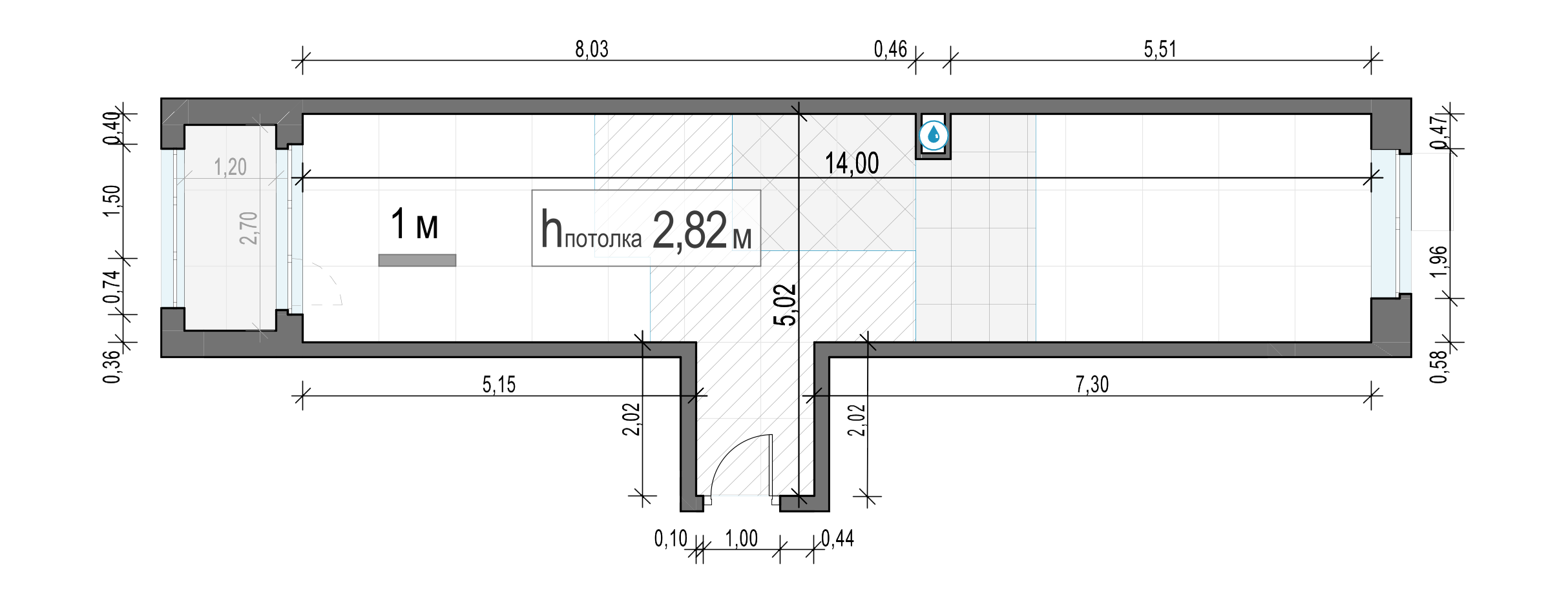 2 комн. квартира, 45.4 м², 12 этаж 