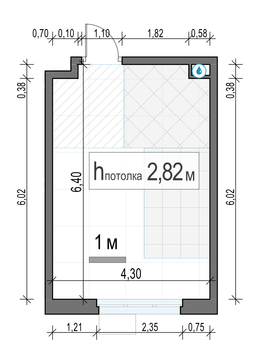 студия, 26.5 м², 4 этаж 
