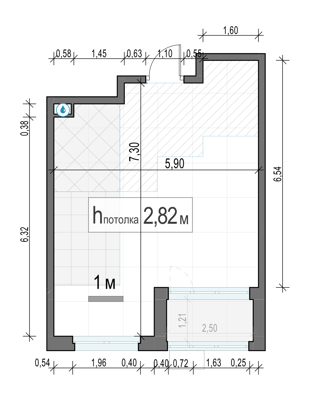2 комн. квартира, 38.9 м², 4 этаж 