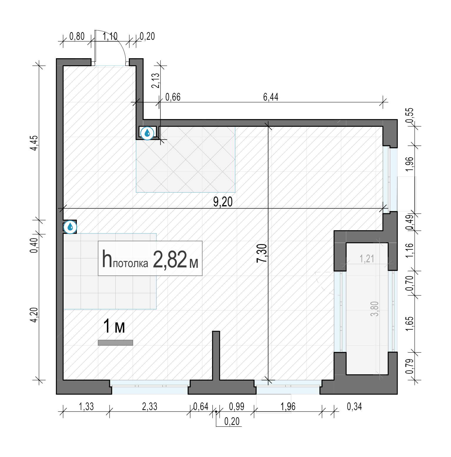 3 комн. квартира, 64.9 м², 2 этаж 