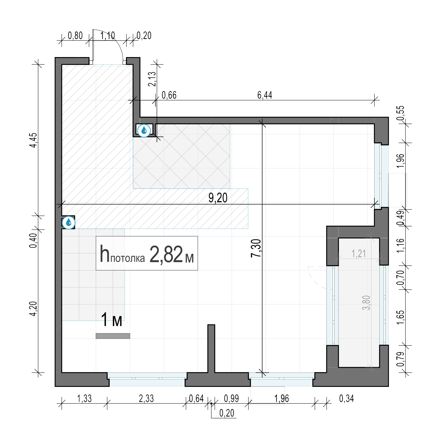 3 комн. квартира, 64.9 м², 16 этаж 