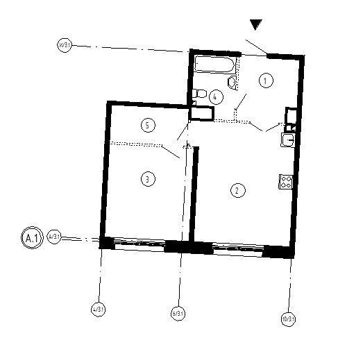 5 комн. квартира, 52.2 м², 7 этаж 
