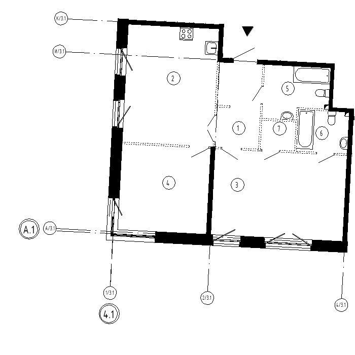 7 комн. квартира, 84.7 м², 2 этаж 