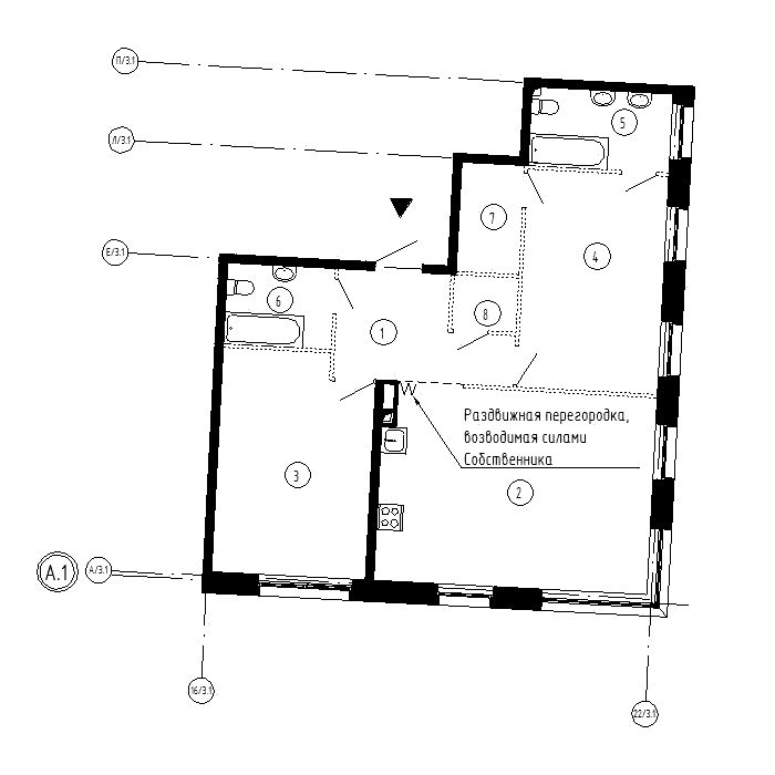 8 комн. квартира, 89.6 м², 3 этаж 