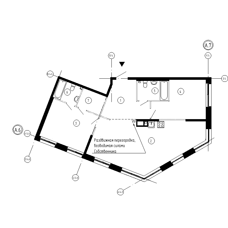 7 комн. квартира, 99.4 м², 7 этаж 