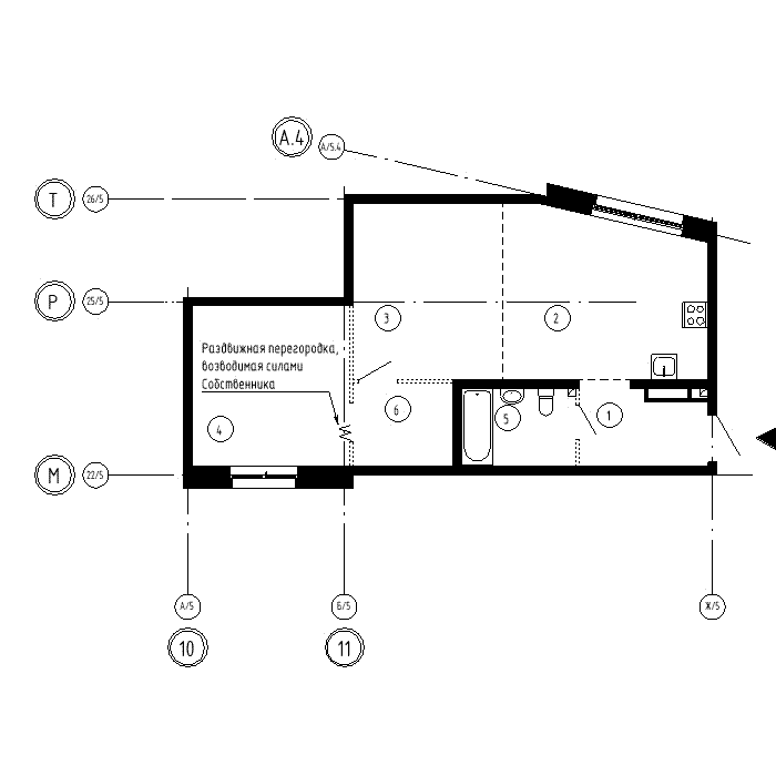 6 комн. квартира, 62.4 м², 9 этаж 